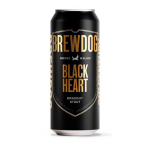 Bire brune black heart 4, 1% brewdog - la canette