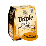Bire blonde d'abbaye 8% triple secret des moines - le pack de bouteilles