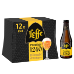 Bire blonde d'abbaye prestige 8, 5% leffe - le pack de bouteilles
