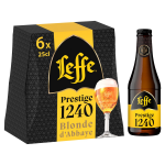 Bire blonde d'abbaye prestige 8, 5% leffe - le pack de bouteilles