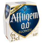 Bire blonde d'abbaye sans alcool 0, 0% affligem - le pack de bouteilles