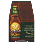 Bire blonde d'abbaye triple hops 7, 5% grimbergen - le pack de bouteilles