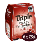 Bire rouge aromatise cerise intense 8% triple secret des moines - le pack de bouteilles