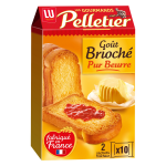 Biscottes brioch pelletier lu - la bote de 20 tranches - 260 g