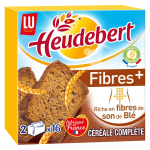 Biscottes fibres + heudebert lu - la bote de 32 tranches - 280 g