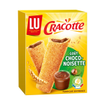 Biscottes fourrs choco noisette cracotte lu - la bote de 216g