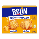 Biscuits apritifs crackers assortiment apritif monaco belin - la bote de 340 g