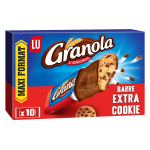 Biscuits barre cookie aux p�pites de chocolat granola lu - la bo�te de 10 sachets - 280 g