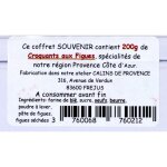 Biscuits croquants figues calins de provence - le coffret de 200g