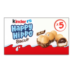Biscuits fourr�s cacao kinder happy hippo - 5 biscuits - 103, 5g
