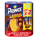 Biscuits fourrs au chocolat au bl complet prince lu - les 2 paquets de 300 g