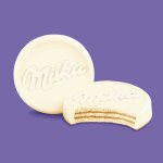 Biscuits gaufrettes enrob�s au chocolat blanc choco wafer milka - le paquet de 180 g