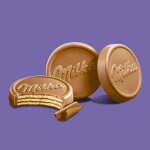 Biscuits gaufrettes enrobs au chocolat au lait choco suprme milka - le paquet de 300 g