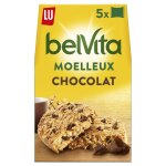 Biscuits petit djeuner moelleux aux ppites de chocolat belvita lu - la bote de 5 sachets - 250 g