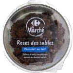 Biscuits roses des sables chocolat au lait carrefour - la bo�te de 200g