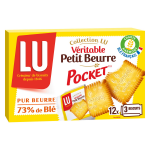 Biscuits vritable petit beurre pocket lu - la bote de 12 sachets - 300 g