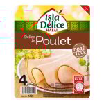 Blanc de poulet doré au four halal isla delice - la barquette de 4 tranches - 120 g Blanc de poulet doré au four halal isla delice - la barquette de 4 tranches - 120 g