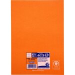 Bloc 5x5 petits carreaux orange oxford - le bloc de 160 pages