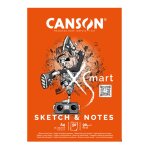 Bloc dessin xsmart sketch et note - 50 feuilles - 21 x 29, 7cm - 90g blanc canson - le bloc dessin de ...