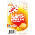 Bloc wc adhsif hygienic fresh agrumes harpic - 1 tui de 2 bloc