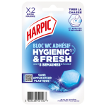 Bloc wc adhsif hygienic fresh brise marine harpic - 1 tui de 2 bloc