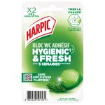 Bloc wc adhsif hygienic fresh brise pin eucalyptus harpic - 1 tui de 2 bloc