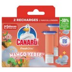Bloc wc fresh disc tropical adventure canard wc - lot de 2 recharges de 6 disques