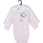 Body b�b� rose / blanc coton bio 3 mois tex baby - le lot de 3 bodies
