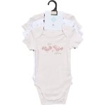 Body b�b� rose clair manches courtes 3 mois tex baby - le lot de 3 bodies