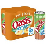 Boisson th glac pche oasis - le pack de 6 canettes de 33cl