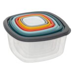 Boite de conservation carre color set - le lot de 7 five - le lot de 7 boites