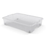 Bote de rangement dessous de lit transparente 50 l carrefour home - la bote