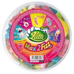 Bonbons assortiment max 2 fizz lutti - la bote de 500g