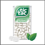 Bonbons menthe tic tac - 110 pastilles - 54g