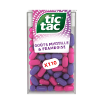Bonbons myrtille & framboise tic tac - 110 pastilles - 54g