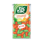 Bonbons orange & citron vert tic tac - 110 pastilles - 54g