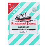 Bonbons pastilles menthes sans sucres fisherman's friend - les 3 sachets de 25 g