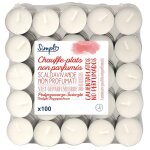 Bougie chauffe - plats non parfums x100 simpl - le lot de 100 bougies