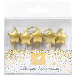 Bougie toile dore le chat - le lot de 5 bougies