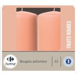 Bougie fruits rouges - le lot de 2 carrefour home - la bougie