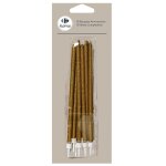 Bougie longue paillettes or - le lot de 10 carrefour home - le lot de 10 bougies