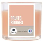Bougie parfume en verre fruits rouges carrefour home - la bougie parfume