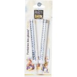 Bougie scintillante carte fontaine des glaces 12cm x2 - le lot de 2