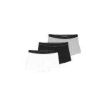 Boxer homme blanc / noir / gris coton bio t6 tex - le lot de 3 boxers
