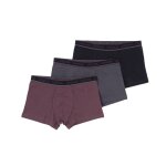 Boxer homme bordeaux / gris / noir coton bio t4 tex - le lot de 3 boxers