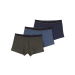 Boxer homme kaki / bleu coton bio t5 tex - le lot de 3 boxers