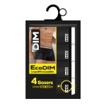 Boxer homme noir en coton t2 dim - le lot de 4 boxers