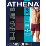 Boxer homme rouge bordeaux t6 athena - le lot de 3