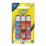 Briquets clipper collection clipper reusable - le pack de 3