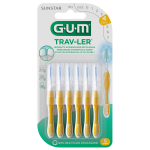Brossette interdentaire taille 4 1, 3mm gum sunstar - le paquet de 6 brossettes